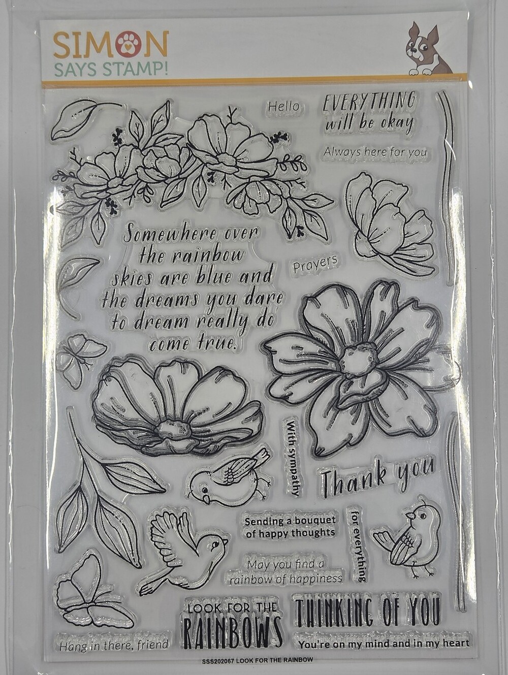 Simon Says Stamp Look For The Rainbows Clear Polymer 6x8 Stamp Set sss202067